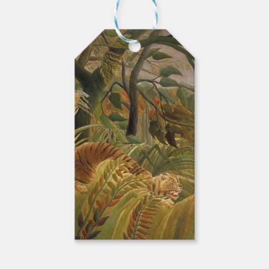 Rousseau Jungle Tropical Tiger Art Geschenkanhänger (Vorderseite)