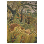 Rousseau Jungle Tropical Tiger Art Klemmbrett (Rückseite)