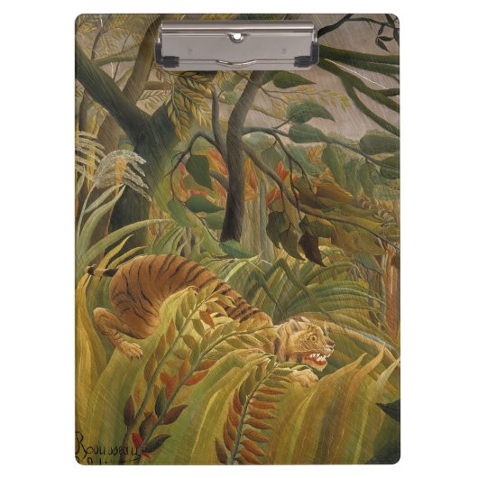 Rousseau Jungle Tropical Tiger Art Klemmbrett (Vorderseite)