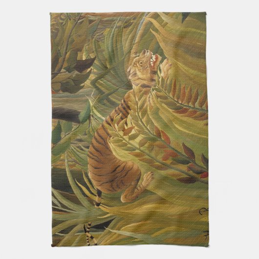 Rousseau Jungle Tropical Tiger Art Küchentuch (Vertikal)