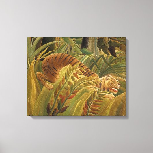 Rousseau Jungle Tropical Tiger Art Leinwanddruck (Vorderseite)