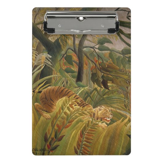 Rousseau Jungle Tropical Tiger Art Mini Klemmbrett (Vorderseite)