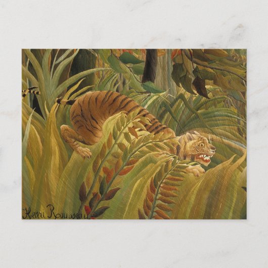 Rousseau Jungle Tropical Tiger Art Postkarte (Vorderseite)