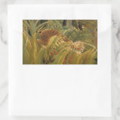 Rousseau Jungle Tropical Tiger Art Rechteckiger Aufkleber (Tasche)