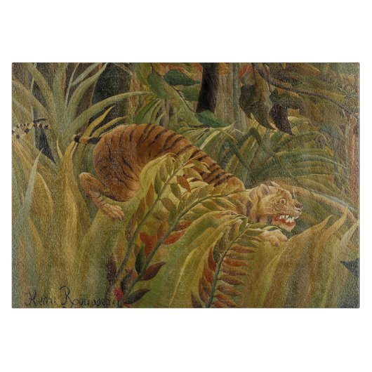 Rousseau Jungle Tropical Tiger Art Schneidebrett (Vorderseite)