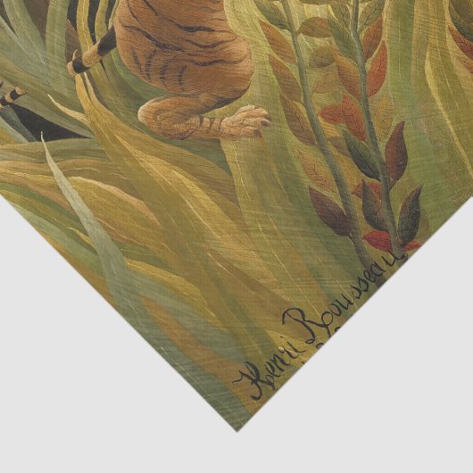 Rousseau Jungle Tropical Tiger Art Seidenpapier (Ausschnitt)