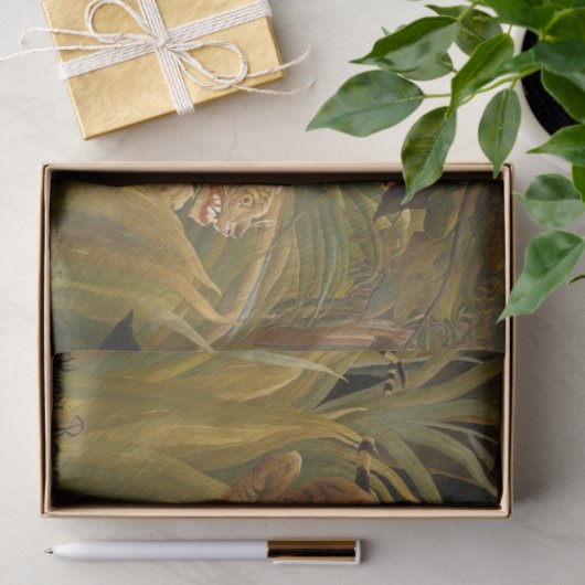 Rousseau Jungle Tropical Tiger Art Seidenpapier (Geschenk)