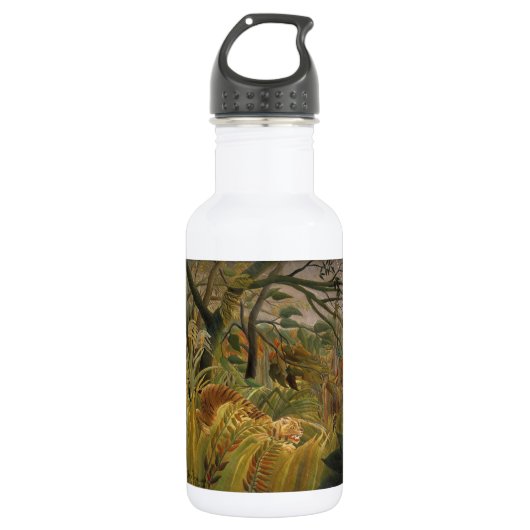 Rousseau Jungle Tropical Tiger Art Trinkflasche (Vorderseite)