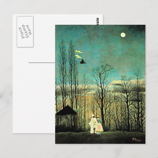Rousseau - Karneval Abend  Postkarte (Vorne/Hinten)