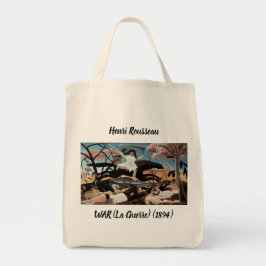 Rousseau Krieg und Selbstportrait Große Tote Tasch Tragetasche