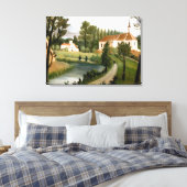 Rousseau - Landschaft mit Kapelle, schöne Kunst Leinwanddruck (Insitu (Schlafzimmer))