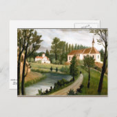 Rousseau - Landschaft mit Kapelle, schöne Kunst Postkarte (Vorne/Hinten)