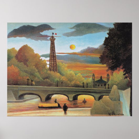 Rousseau - Seine- und Eiffelturm Poster (Vorne)