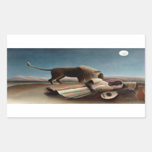 Rousseau-Sticker für schlafende Sinti und Roma Rechteckiger Aufkleber