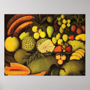 Rousseau - Stillleben mit exotischem Obst, Kunst Poster
