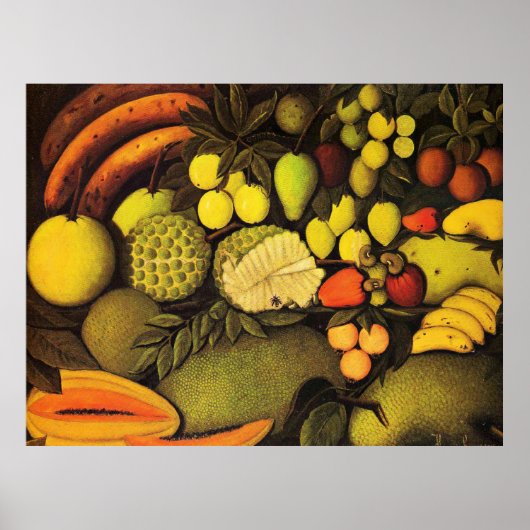 Rousseau - Stillleben mit exotischem Obst, Kunst Poster (Vorne)