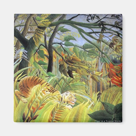 Rousseau: Tiger in einem tropischen Sturm Magnet (Vorne)