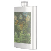 Rousseau Tropischer Jungle Löwenmalerei Flachmann (Links)