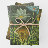 Rousseau Tropischer Jungle Löwenmalerei Geschenkpapier Set (Beispiel)