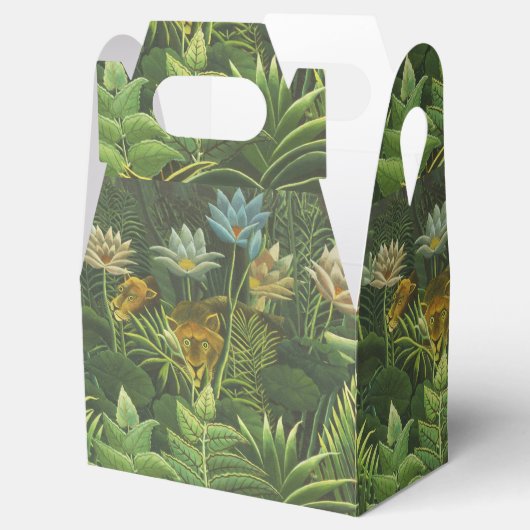 Rousseau Tropischer Jungle Löwenmalerei Geschenkschachtel (Geöffnet)
