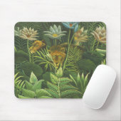 Rousseau Tropischer Jungle Löwenmalerei Mousepad (Mit Mouse)