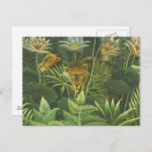 Rousseau Tropischer Jungle Löwenmalerei Postkarte (Vorne/Hinten)