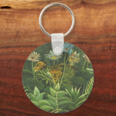 Rousseau Tropischer Jungle Löwenmalerei Schlüsselanhänger (Vorderseite)