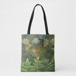 Rousseau Tropischer Jungle Löwenmalerei Tasche