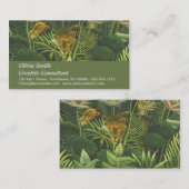 Rousseau Tropischer Jungle Löwenmalerei Visitenkarte (Vorne/Hinten)