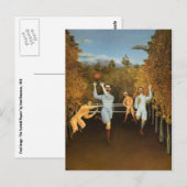 Rousseaus Fußball-Spieler Postkarte (Vorne/Hinten)