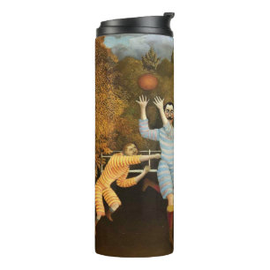 Rousseaus Fußballspieler-Kunstbecher Thermosbecher