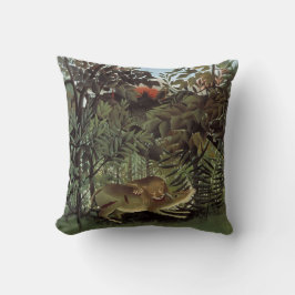 Rousseaus hungriges Löwe-Wurfskissen Kissen