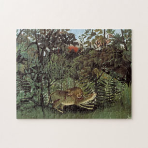 Rousseaus hungriges Löwenrätsel Puzzle