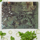 Rousseau's Hungry Lion Handtuch (Gefaltet)