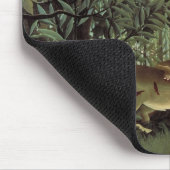 Rousseaus Hungry Lion Mousepad (Ecke)
