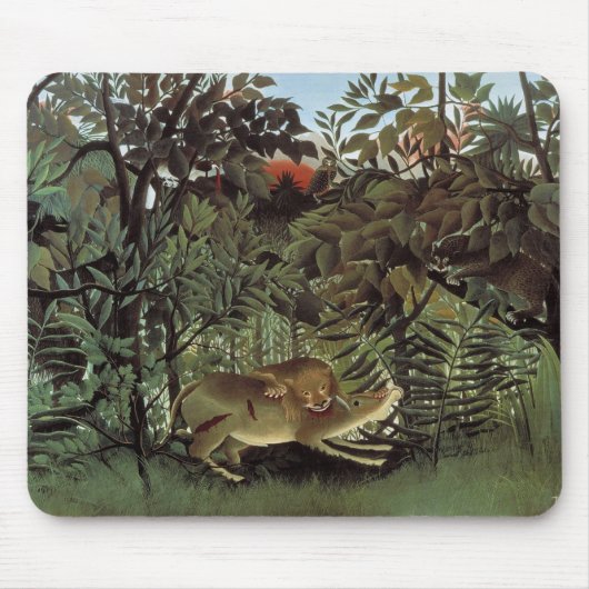 Rousseaus Hungry Lion Mousepad (Vorne)