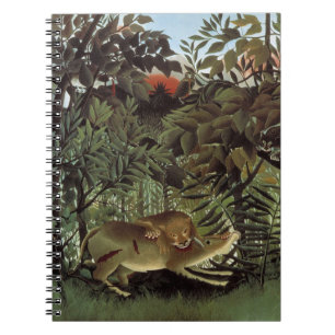 Rousseaus Hungry Lion Notebook Notizblock