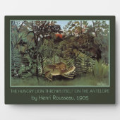 Rousseaus Hungry Lion plaque Fotoplatte (Vorderseite)