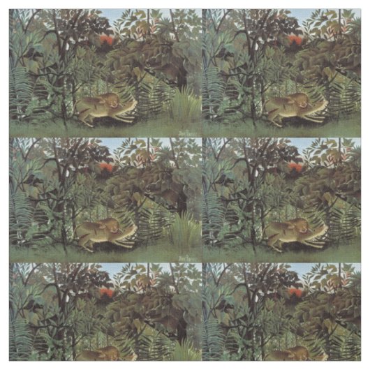 Rousseaus Kunstgewerbe Hungry Lion Stoff (Muster)
