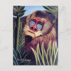 Rousseaus "Mandrill im Dschungel" (circa 1909) Postkarte