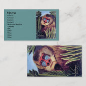 Rousseaus "Mandrill im Dschungel" (circa 1909) Visitenkarte (Vorne/Hinten)