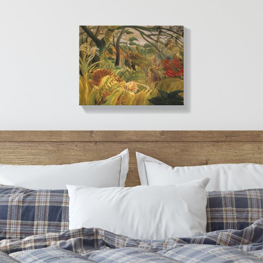 Rousseaus Tiger-Leinwand Leinwanddruck (Insitu (Schlafzimmer))