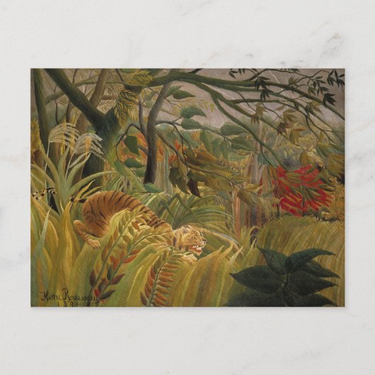 Rousseaus Tiger-Postkarte Postkarte (Vorderseite)