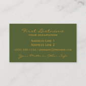 Rousseaus Tiger-Visitenkarten Visitenkarte (Rückseite)