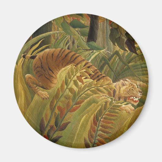 Roussequ Jungle Tropical Tiger Art Magnet (Vorne)
