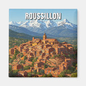 Roussillon France Travel Magnet (Vorne)