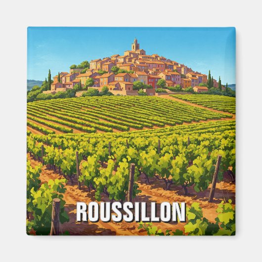 Roussillon France Travel Magnet (Vorne)