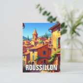 Roussillon Frankreich Postkarte (Stehend Vorderseite)