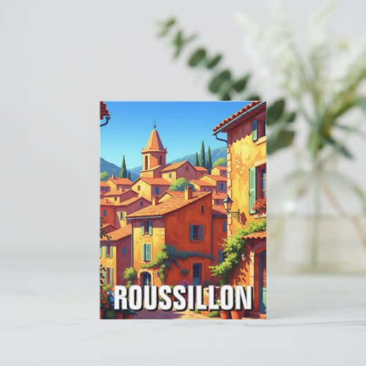 Roussillon Frankreich Postkarte (Stehend Vorderseite)