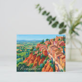 Roussillon Frankreich Postkarte (Stehend Vorderseite)